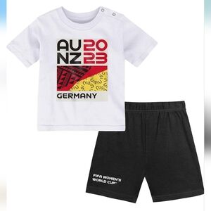 White and Black FIFA Women's World Cup Toddler Set - GERMANY